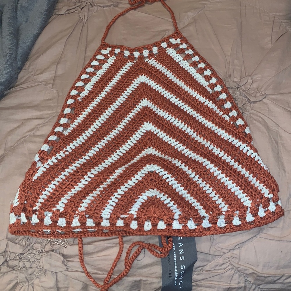 crochet crop top halter top